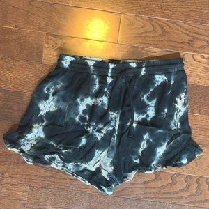 Tie-Dye Flowy High-Waisted Shorts